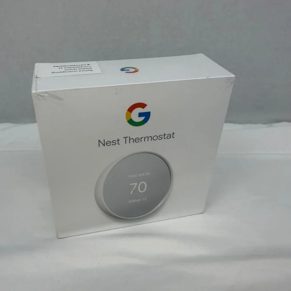 Google Nest Thermostat Smart Programmable WiFi Snow White GA01334-US New